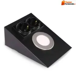ACK AH11-00201 2,5W Ledli Prizli Tezgah Altı Armatür 6500K Beyaz Işık Siyah Kasa